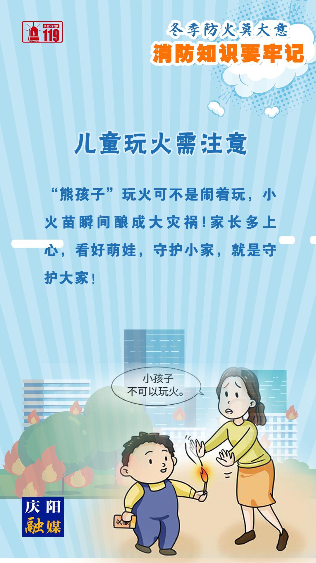 【微海報】冬季防火莫大意，兒童玩火需注意！