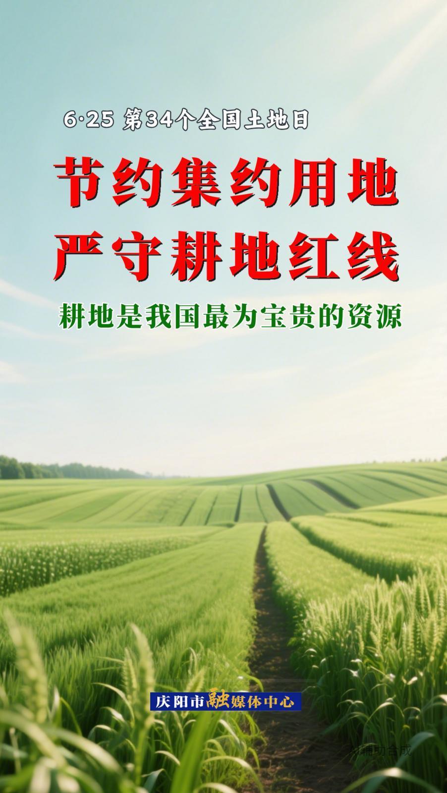 微海報(bào)丨全國土地日·節(jié)約集約用地 嚴(yán)守耕地紅線